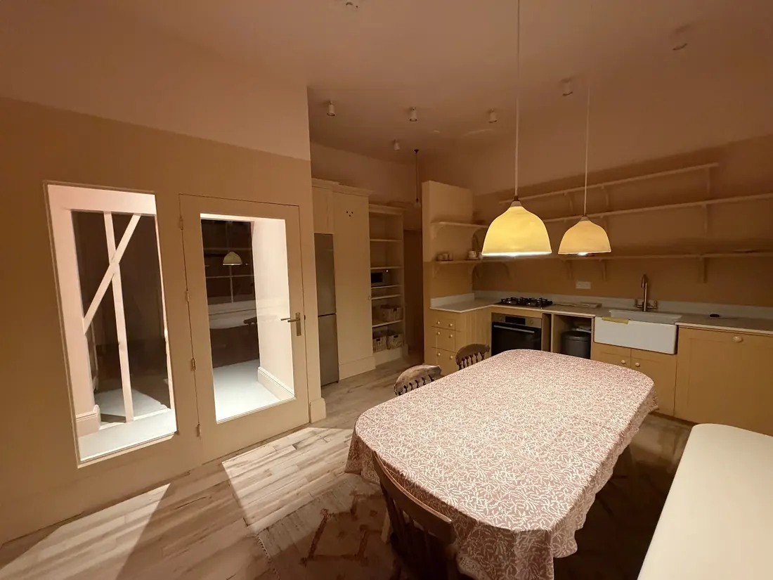 Full kitchen rewire with downlights, pendants and under-shelf lighting